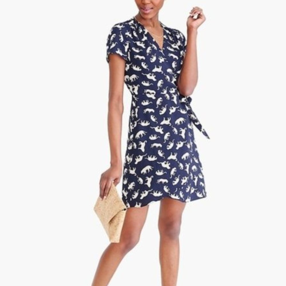 J.Crew Cheetah/Leopard Print Wrap Dress